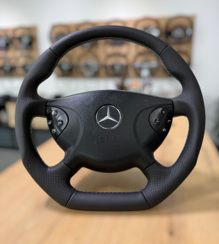 Lenkrad neu beziehen für Mercedes E-Klasse W211, W209, CLS W219 und SL R230, Design A734
